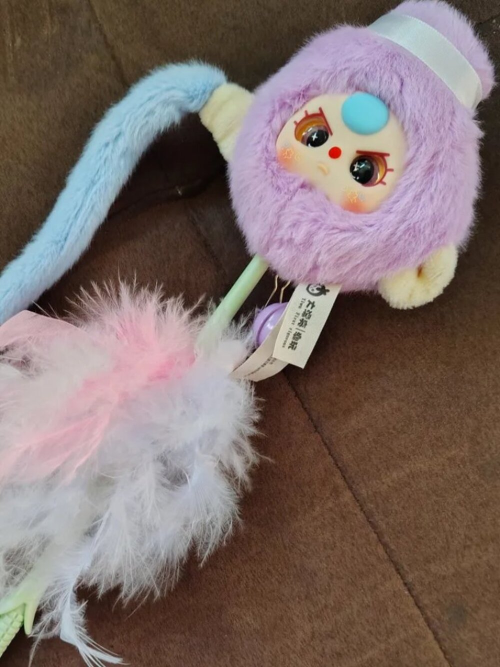 Baby Three "Cat Teasing Stick" Series 'Purple Monkey w/ Tail'